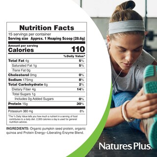Foto 5 | Foto 5 | Proteína Vegana En Polvo Naturesplus De Semillas De Calabaza Orgánicas 430 G - Venta Internacional.