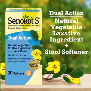 Foto 5 | Foto 5 | Tablets Senokot S Laxante Vegetal Natural De Doble Acción 30 - Venta Internacional.
