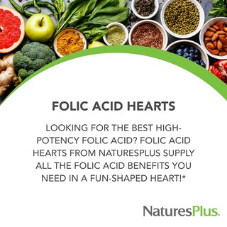 Foto 3 | Foto 3 | Suplemento Natures Plus Folic Acid Hearts 90 Capsulas - Venta Internacional