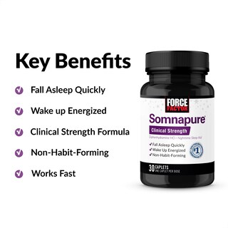 Foto 2 | Foto 2 | Sleep Aid Force Factor Somnapure Clinical Strength 30 Comprimidos - Venta Internacional.