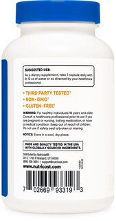 Foto 3 | Foto 3 | Venta Internacional - Ácido Fólico B9 1000 MCG 240 Cápsulas Nutricost