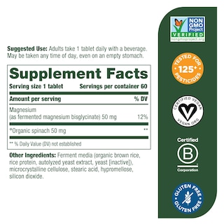 Foto 2 | Foto 2 | Venta Internacional - Suplemento Megafood Magnesio 50 Mg - 60 Tabletas