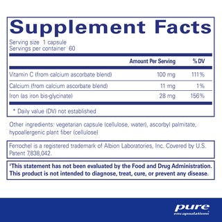 Foto 2 | Foto 2 | Venta Internacional - Suplemento De Hierro Pure Encapsulations Optiferin-c 60 Cápsulas