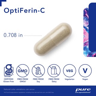 Foto 3 | Foto 3 | Venta Internacional - Suplemento De Hierro Pure Encapsulations Optiferin-c 60 Cápsulas