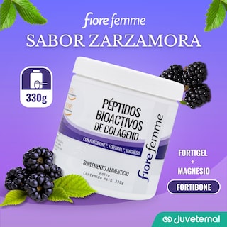 Foto 2 | Foto 2 | FIORE FEMME Péptidos Bioactivos de Colágeno para Articulaciones, Huesos y Músculos, Suplemento Alimenticio Sabor Zarzamora