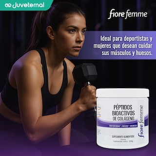 Foto 5 | Foto 5 | FIORE FEMME Péptidos Bioactivos de Colágeno para Articulaciones, Huesos y Músculos, Suplemento Alimenticio Sabor Zarzamora