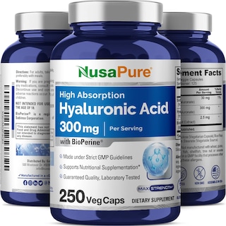 Foto 4 | Foto 4 | Venta Internacional - Suplemento De Ácido Hialurónico Nusapure 300 Mg 250 Cápsulas Vegetales