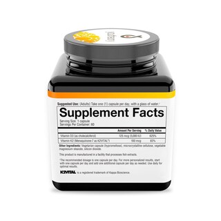 Foto 2 | Foto 2 | Venta Internacional - Suplemento Diario De Vitamina K2d3 De Youtheory 60 Cápsulas