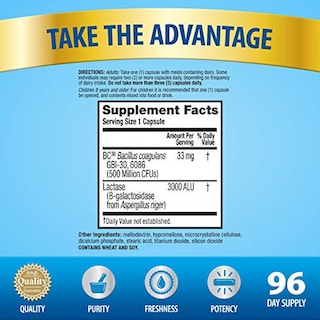 Foto 4 | Foto 4 | Venta Internacional - Suplemento Digestive Advantage Lactose Support 96 Comprimidos