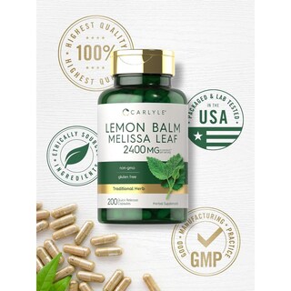 Foto 6 | Foto 6 | Bálsamo de Limón Hoja Melisa Carlyle 200 Cápsulas 2400 mg