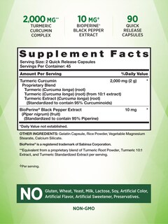 Foto 2 | Foto 2 | Suplemento Del Complejo De Curcumina Y Cúrcuma Nature's Truth 2000 Mg 9 - Venta Internacional.
