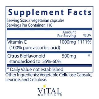 Foto 2 | Foto 2 | Complemente La Vitamina C De Vital Nutrients Con Bioflavonoides 220 Ca - Venta Internacional.