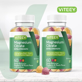 Foto 2 | Foto 2 | Suplemento Viteey Gummies Extra Strength Con Citrato De Magnesio - Venta Internacional.
