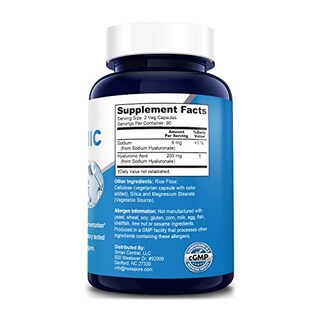 Foto 2 | Foto 2 | Suplemento De Ácido Hialurónico Nusapure 200 Mg 180 Cápsulas Vegetarianas - Venta Internacional.