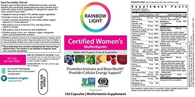 Foto 3 | Foto 3 | Suplemento Multivitamínico Rainbow Light Para Mujeres 120 Cápsulas - Venta Internacional.