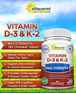 Foto 2 | Foto 2 | Vitamina D3 Squared Nutrition con 180 Tabletas K2 - Venta Internacional.