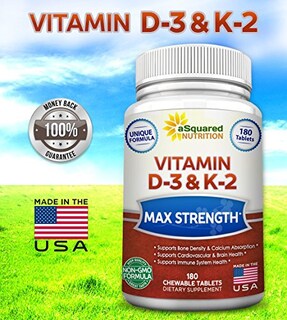 Foto 6 | Foto 6 | Vitamina D3 Squared Nutrition con 180 Tabletas K2 - Venta Internacional.