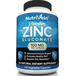 Foto 1 | Foto 1 | Suplemento Nutrivein Premium De Gluconato De Zinc 100 Mg 120 Cápsulas - Venta Internacional.