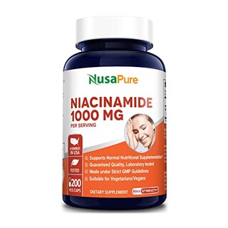 Foto 1 | Foto 1 | Suplemento De Niacinamida Nusapure 1000 Mg 200 Cápsulas Vegetarianas - Venta Internacional.