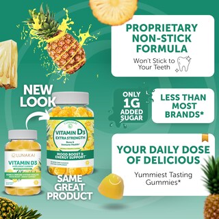 Foto 3 | Foto 3 | Paquete De Gomitas De Vitamina D3 Y Vitamina B12 Lunakai - Venta Internacional.