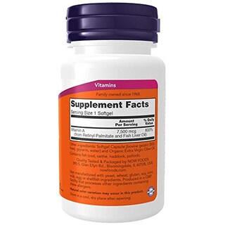 Foto 2 | Foto 2 | Complementa Now de Vitamina A de Aceite de Hígado de Pescado 25 000 Ui 100 Softgels - Venta Internacional