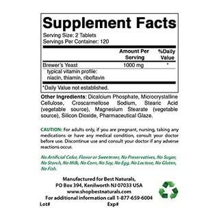 Foto 2 | Foto 2 | Suplemento Best Naturals Brewers Yeast 500 Mg Con Vitaminas 240 - Venta Internacional.