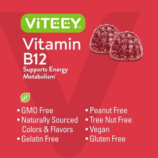 Foto 5 | Foto 5 | Complemente Las Gomitas Viteey Con Vitamina B12 De 1000 Mcg Para Obtener Energía - Venta Internacional.