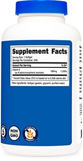 Foto 6 | Foto 6 | Suplemento Nutricost De Vitamina E, 400 Ui, 240 Cápsulas De Gelatina Blanda - Venta Internacional.