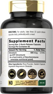 Foto 2 | Foto 2 | Suplemento Carlyle Gtf Chromium 600 Mcg 250 Cápsulas - Venta Internacional.