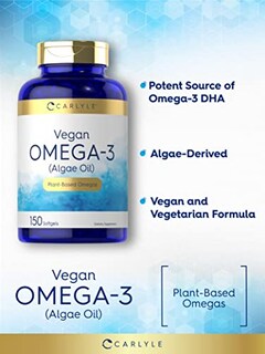 Foto 3 | Foto 3 | Suplemento Carlyle Vegan Omega 3 200 Mg Cápsulas Blandas 150 Unidades - Venta Internacional.