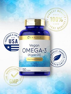 Foto 5 | Foto 5 | Suplemento Carlyle Vegan Omega 3 200 Mg Cápsulas Blandas 150 Unidades - Venta Internacional.