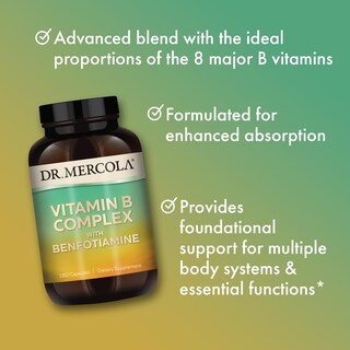 Foto 4 | Foto 4 | Suplemento Del Complejo De Vitamina B Dr. Mercola 180 Cápsulas - Venta Internacional.