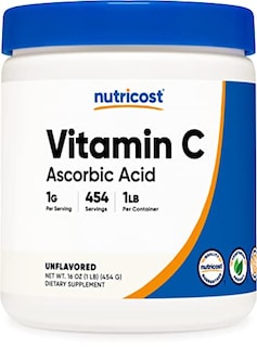 Foto 1 | Foto 1 | Vitamina C En Polvo Nutricost, Ácido Ascórbico Puro, 454 G - Venta Internacional.