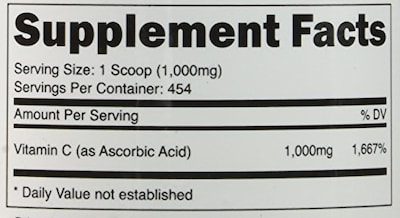 Foto 7 | Foto 7 | Vitamina C En Polvo Nutricost, Ácido Ascórbico Puro, 454 G - Venta Internacional.