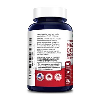 Foto 3 | Foto 3 | Suplemento De Óxido De Magnesio Nusapure 1000 Mg 180 Cápsulas Vegetarianas - Venta Internacional.