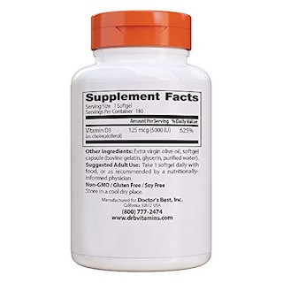 Foto 2 | Foto 2 | Suplemento Doctor's Best de Vitamina D3 5000 UI 180 Comprimidos - Venta Internacional