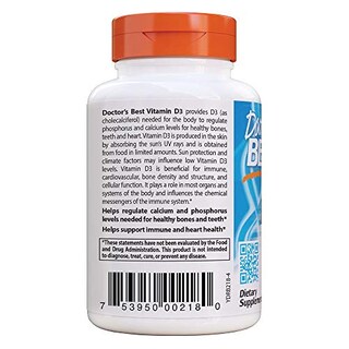 Foto 3 | Foto 3 | Suplemento Doctor's Best de Vitamina D3 5000 UI 180 Comprimidos - Venta Internacional