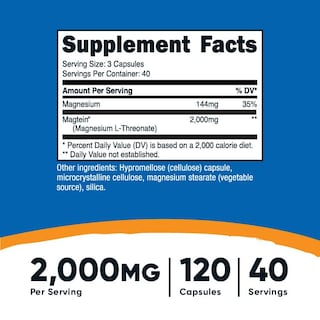 Foto 2 | Foto 2 | Suplemento Nutricost L-treonato De Magnesio Magtein 2000 Mg - Venta Internacional.