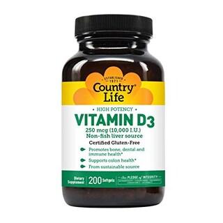 Foto 1 | Foto 1 | Suplemento Country Life De Vitamina D3, 10000 Ui, 200 Cápsulas Blandas - Venta Internacional.