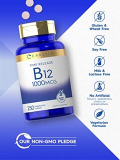 Foto 4 | Foto 4 | Suplemento Carlyle De Vitamina B12, 1000 Mcg, Liberación Prolongada, 250 Tabletas - Venta Internacional.