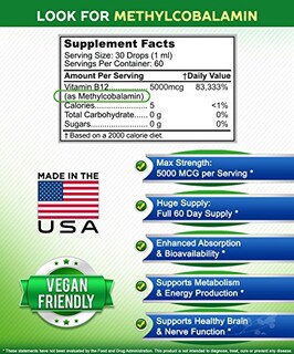 Foto 7 | Foto 7 | Suplemento De Vitamina B12 De Squared Nutrition, 5000 Mcg - Venta Internacional.