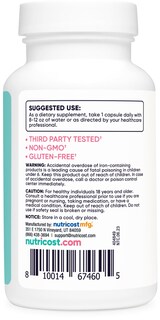 Foto 4 | Foto 4 | Suplemento De Hierro Nutricost Para Mujeres 65 Mg Con Vitamina C 180 Ca - Venta Internacional.