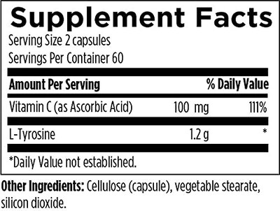 Foto 3 | Foto 3 | Diseños De Suplementos Para La Salud L-tirosina 1200 Mg Con Vitamina C - Venta Internacional.