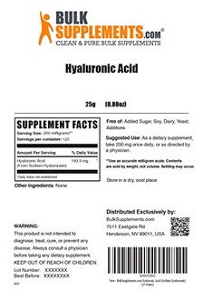 Foto 2 | Foto 2 | Suplemento Bulksupplements.com Ácido Hialurónico 25 G - Venta Internacional.