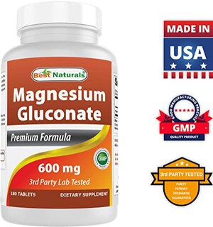 Foto 7 | Foto 7 | Supplement Best Naturals Gluconato De Magnesio 35 Mg 180 Comprimidos - Venta Internacional.