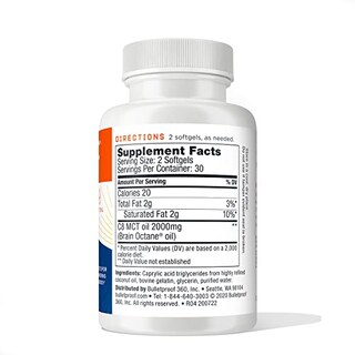Foto 6 | Foto 6 | Suplemento Bulletproof Brain Octane C8 Mct Oil 60 Cápsulas Blandas - Venta Internacional.