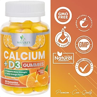 Foto 3 | Foto 3 | Gominolas De Calcio Nature's Nutrition Sin Azúcar Con Vitamina D3 - Venta Internacional.