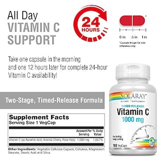 Foto 4 | Foto 4 | Suplemento Solaray De Vitamina C, 1000 Mg, Liberación Prolongada, 275 Cápsulas - Venta Internacional.