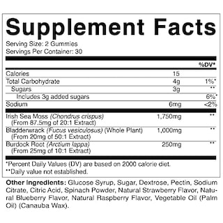 Foto 2 | Foto 2 | Suplemento Vitamático De Gomitas Irlandesas De Musgo Marino, 3000 Mg, 60% Veganas - Venta Internacional.