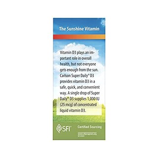 Foto 4 | Foto 4 | Suplemento Carlson Super Daily, Vitamina D3, 25 Mcg, 365 Ml - Venta Internacional.